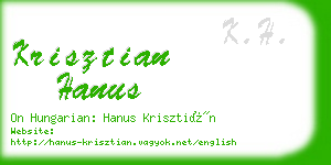 krisztian hanus business card